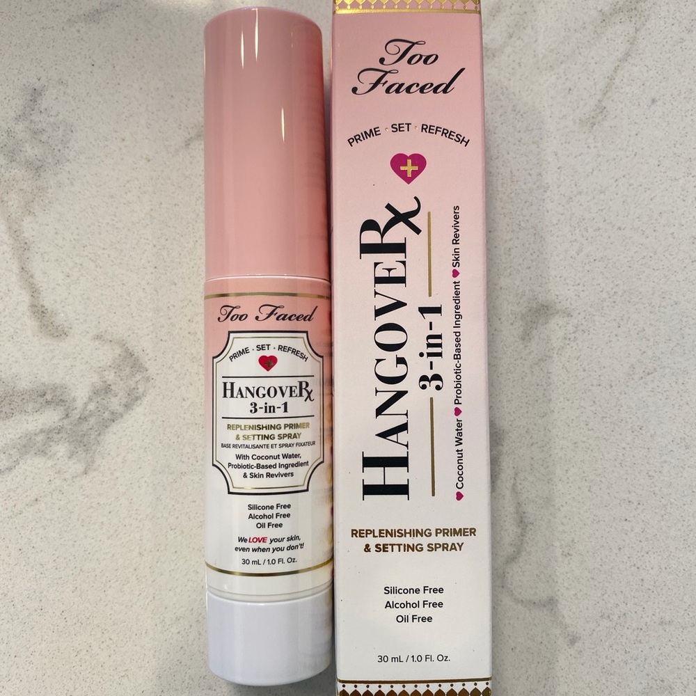 【Brand New】Too Faced Hangover 3-in-1 Replenishing Primer & Setting Spray 30ml
